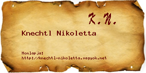 Knechtl Nikoletta névjegykártya